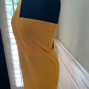 Gold midi dress